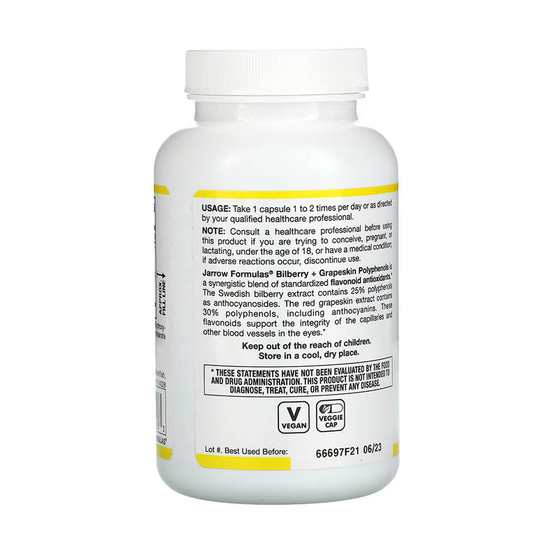 Încărcați imaginea în vizualizatorul Galerie, Bilberry Extract, Grapeskin Polyphenols, Jarrow Formulas, 120 capsule
