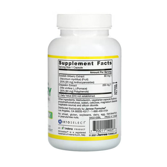 Bilberry Extract, Grapeskin Polyphenols, Jarrow Formulas, 120 capsule