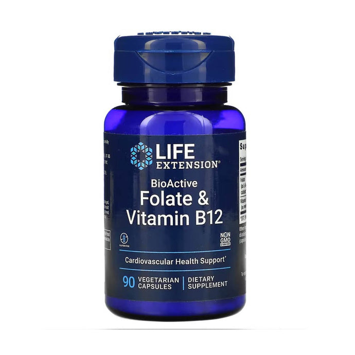 BioActive, Folate & Vitamin B12, Life Extension, 90 capsule