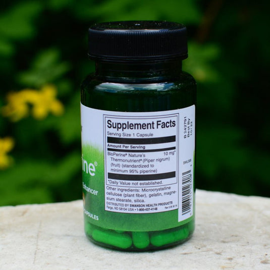 BioPerine (Extract de Piper Negru), 10mg, Swanson, 60 capsule SWU308