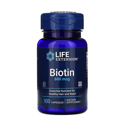 Biotin, 600 mcg, Life Extension, 100 capsule