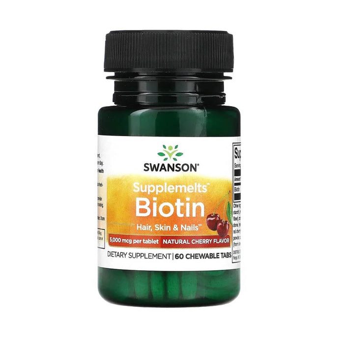 Biotin Sublingual (Vitamina B7) 5000 mcg, Swanson, 60 drajeuri SW1546