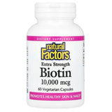 Biotin, 10000 mcg, Natural Factors, 60 capsule