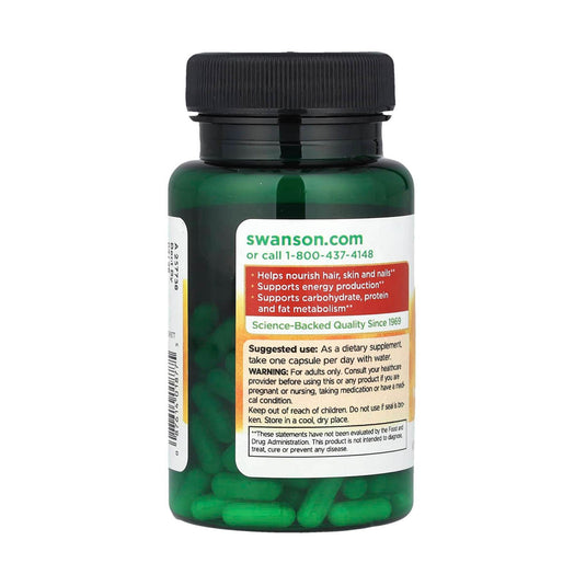 Biotin (Vitamina B7), 5000 mcg, Swanson, 100 capsule SW877