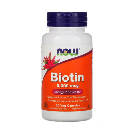 Biotin (Vitamina H sau B7) 1000 mcg, Now Foods, 100 capsule