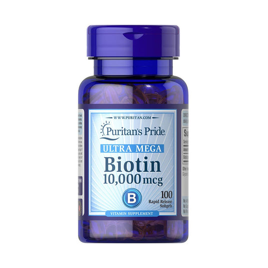 Biotina (Vitamina B7), 5000 mcg, Puritan's Pride, 60 capsule