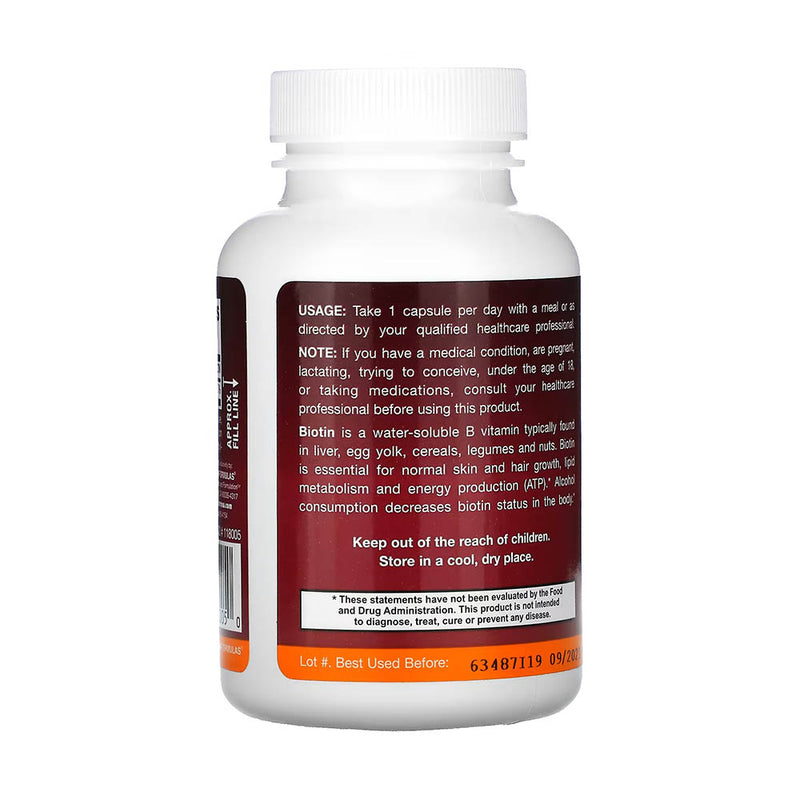 Încărcați imaginea în vizualizatorul Galerie, Biotina, (Vitamina B7) 5000 mcg, Jarrow Formulas, 100 capsule
