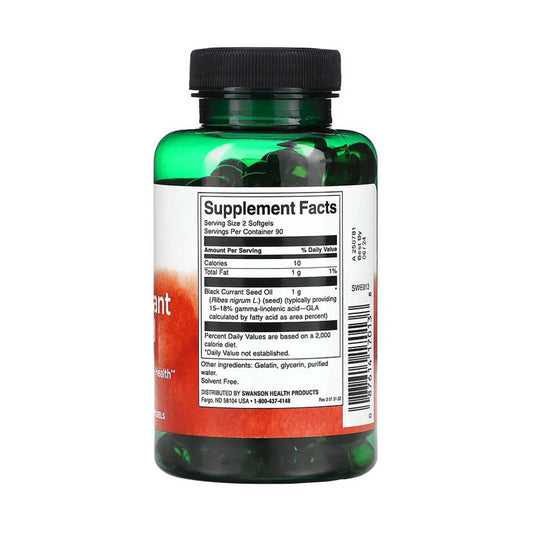 Black Currant Seed Oil, 500 mg, Swanson, 180 softgels SWE013