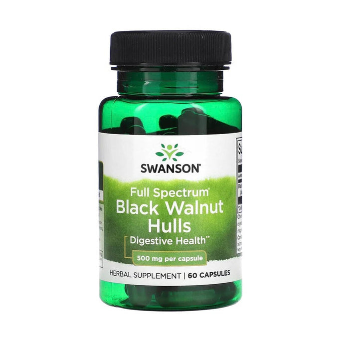 Black Walnut Hulls (Coaja de Nuca Neagra) 500mg, Swanson, 60 capsule SW1362