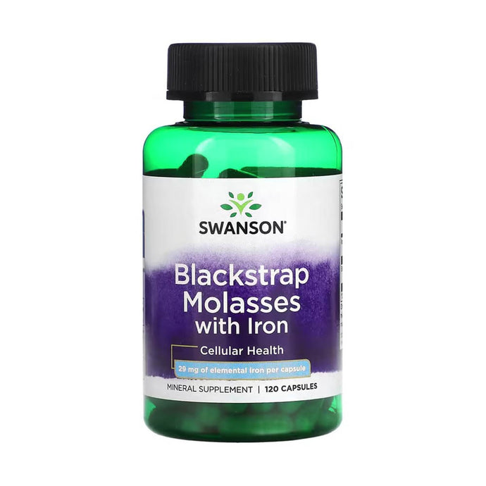 Blackstrap Molasses With Iron Fumarate, Swanson, 120 capsule SW1214