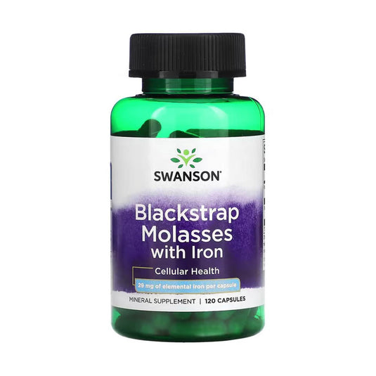 Blackstrap Molasses With Iron Fumarate, Swanson, 120 capsule SW1214