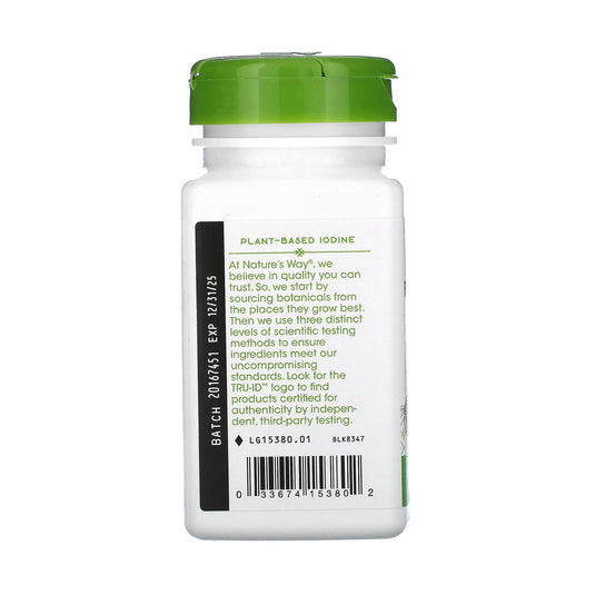 Bladderwrack Iodine (Tiroida), 580 mg, Nature's Way, 100 Capsule