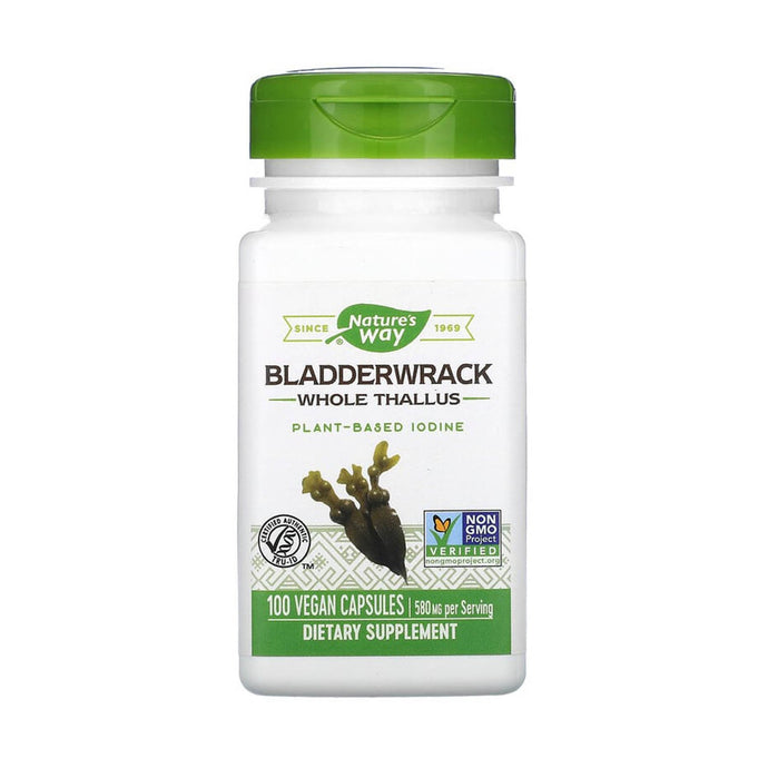 Bladderwrack Iodine (Tiroida), 580 mg, Nature's Way, 100 Capsule