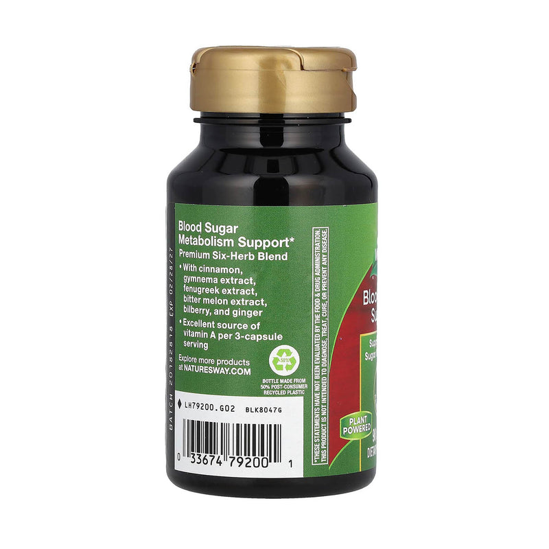 Încărcați imaginea în vizualizatorul Galerie, Blood Sugar Support (Controlul Glicemiei), Nature&#39;s Way, 90 Capsules
