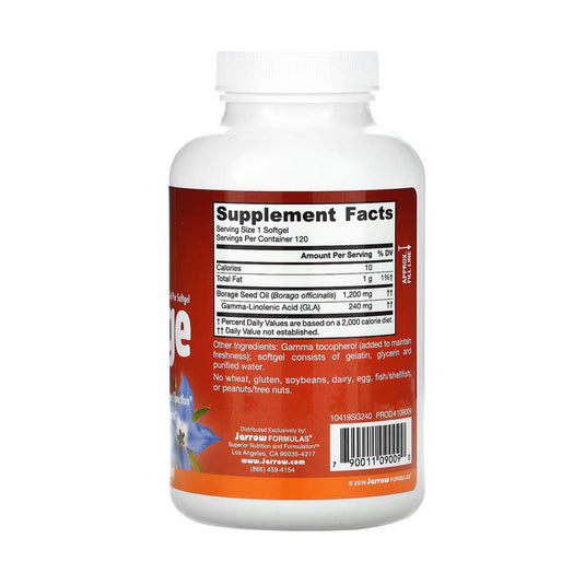 Borage, GLA-240, 1200 mg, Jarrow Formulas, 120 softgels