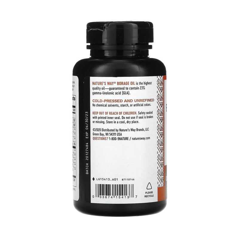 Încărcați imaginea în vizualizatorul Galerie, Borage Oil (Limba Mielului), 1300 mg, Nature&#39;s Way, 60 Softgels

