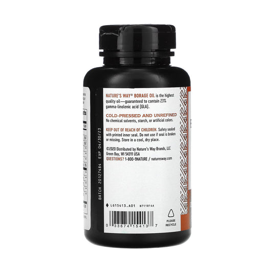 Borage Oil (Limba Mielului), 1300 mg, Nature's Way, 60 Softgels