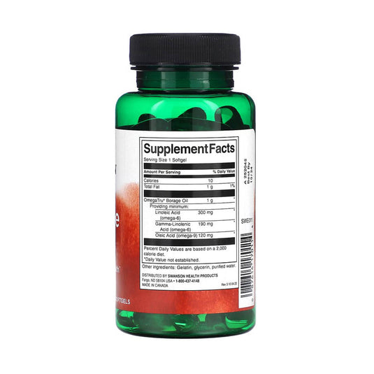 Borage Oil (Limba Mielului), 1000 mg, Swanson, 60 softgels SWE011