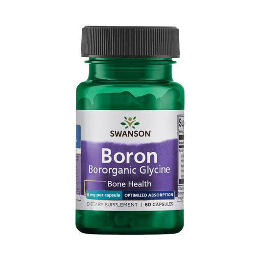 Boron from Albion Boroganic Glycine, 6 mg, Swanson, 60 capsule SWU1028