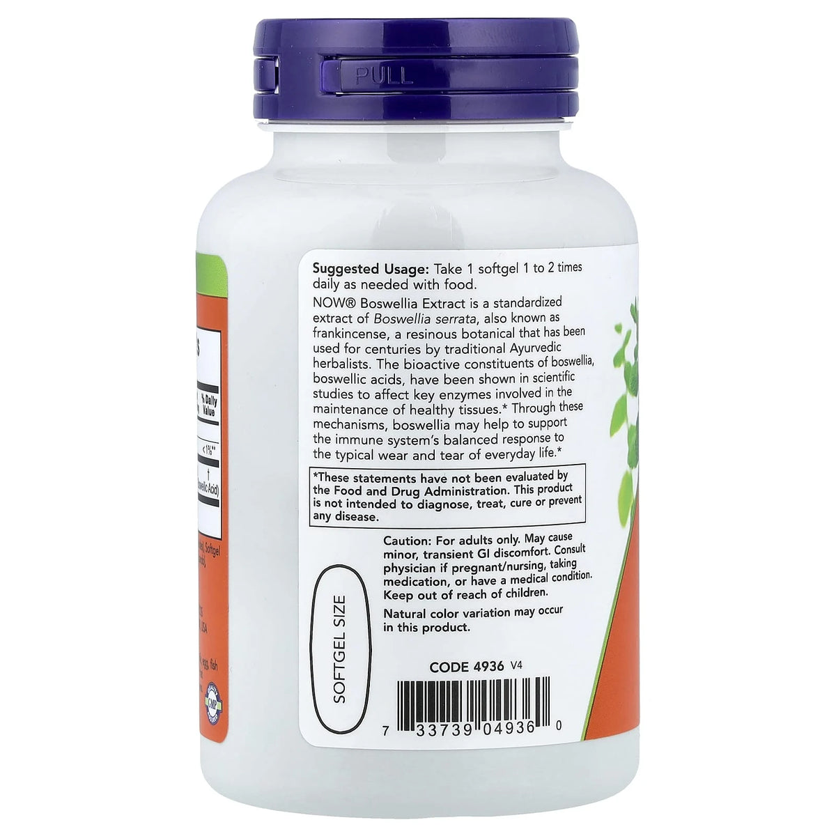 Boswellia Extract 500mg, Now Foods, 90 softgels