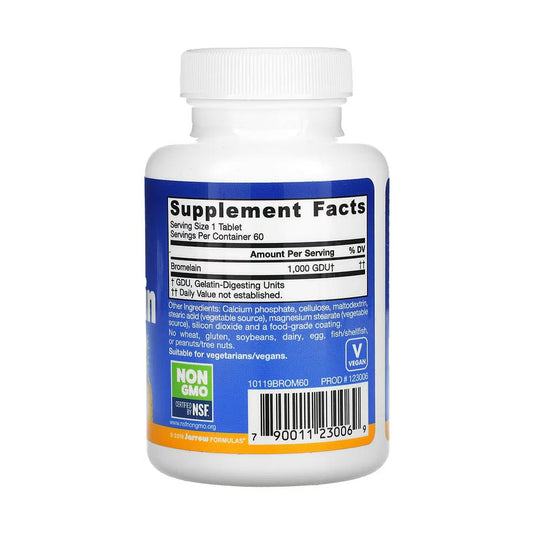 Bromelain, 1000 GDU, Jarrow Formulas, 60 tablete