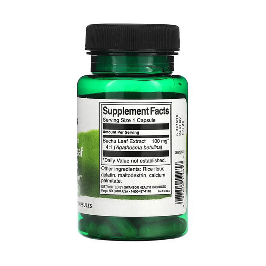Buchu Leaf Extract (Bucco), 100 mg, Swanson, 60 capsule SW1265