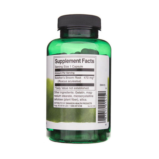 Butcher's Broom (Ghimpe Pădureț), 470 mg, Swanson, 100 capsule SW415