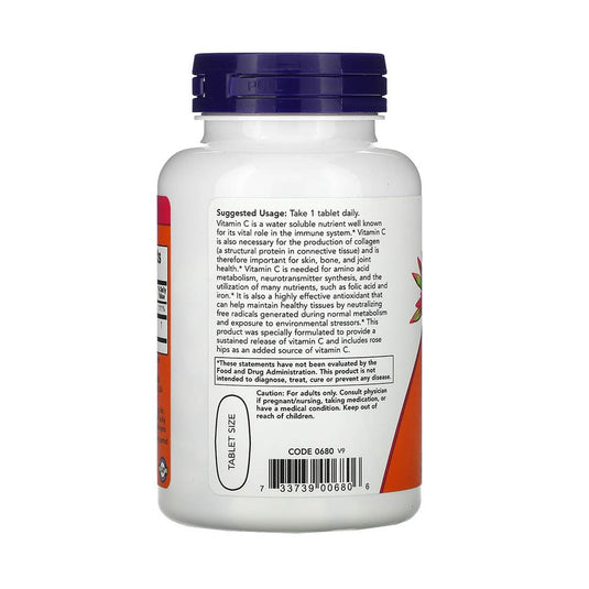 C-1000 Vitamina C Sustained Release (Eliberare Prelungita), Now Foods, 100 tablete