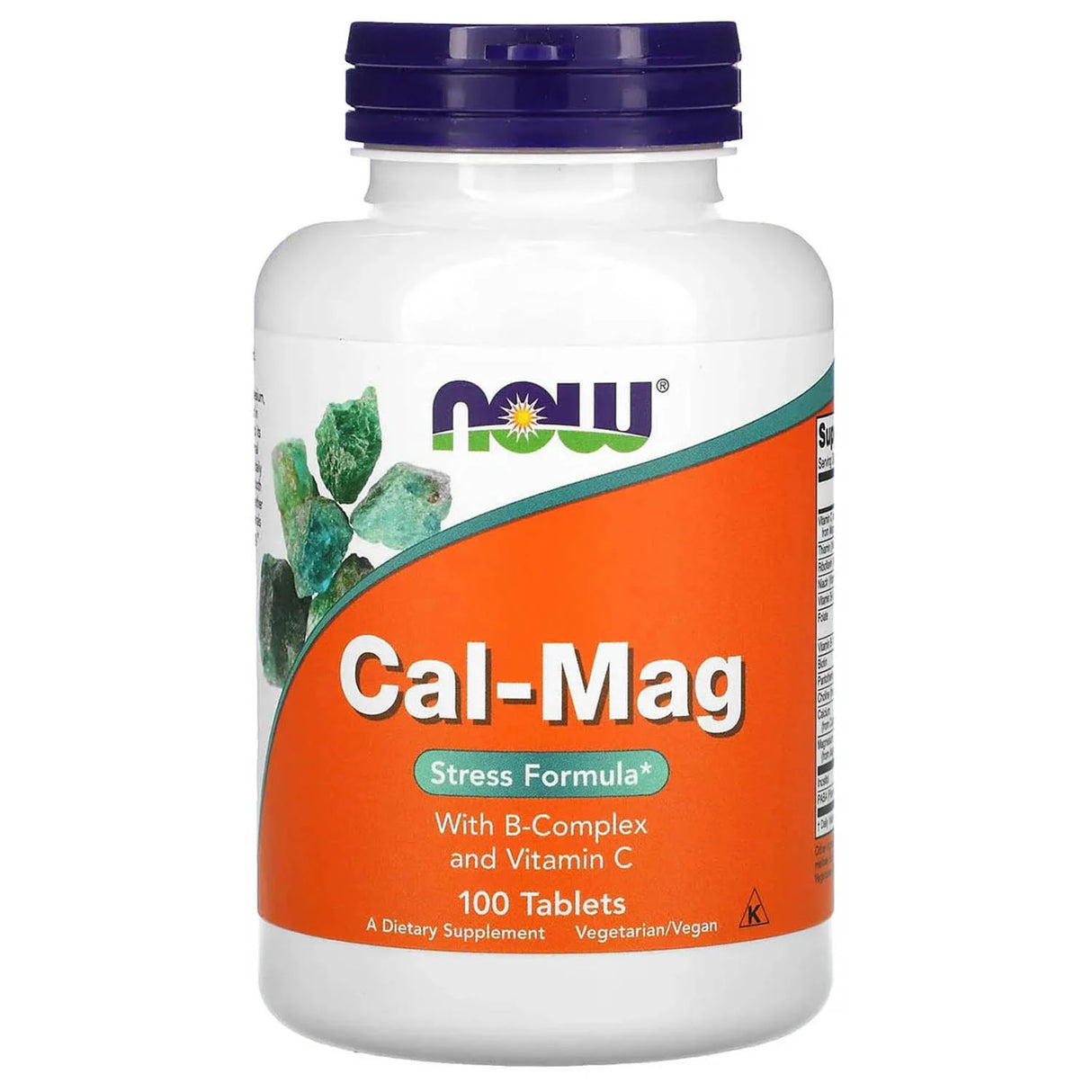 Cal-Mag with B-Complex and Vitamin C, Now Foods, 100 tablete