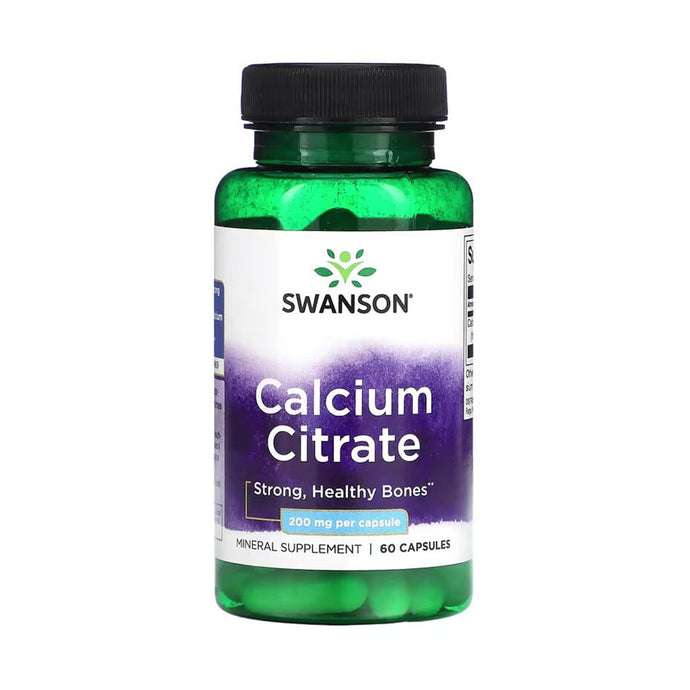 Calcium Citrate, 200 mg, Swanson, 60 capsule SW1188