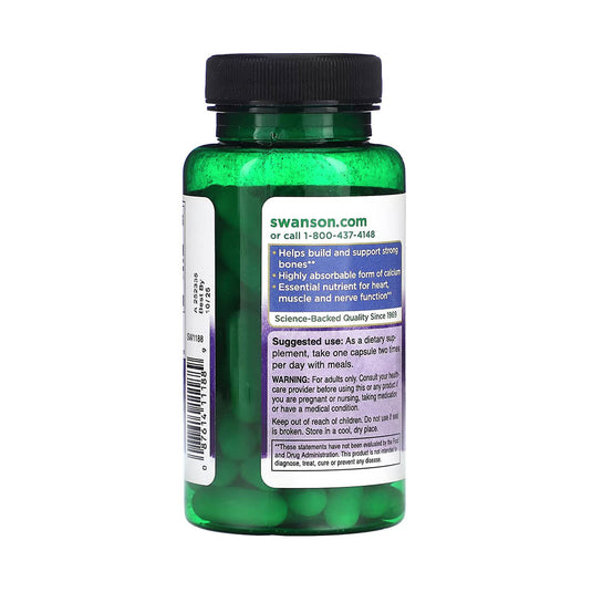 Calcium Citrate, 200 mg, Swanson, 60 capsule SW1188