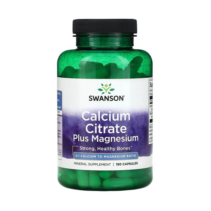 Calcium Citrate Plus Magnesium, 2:1 Raport, Swanson, 150 capsule SW180