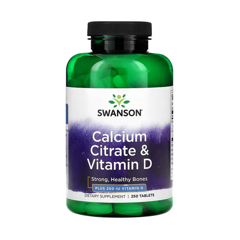 Încărcați imaginea în vizualizatorul Galerie, Calcium Citrate &amp; Vitamin D, Swanson, 250 tablete SW810
