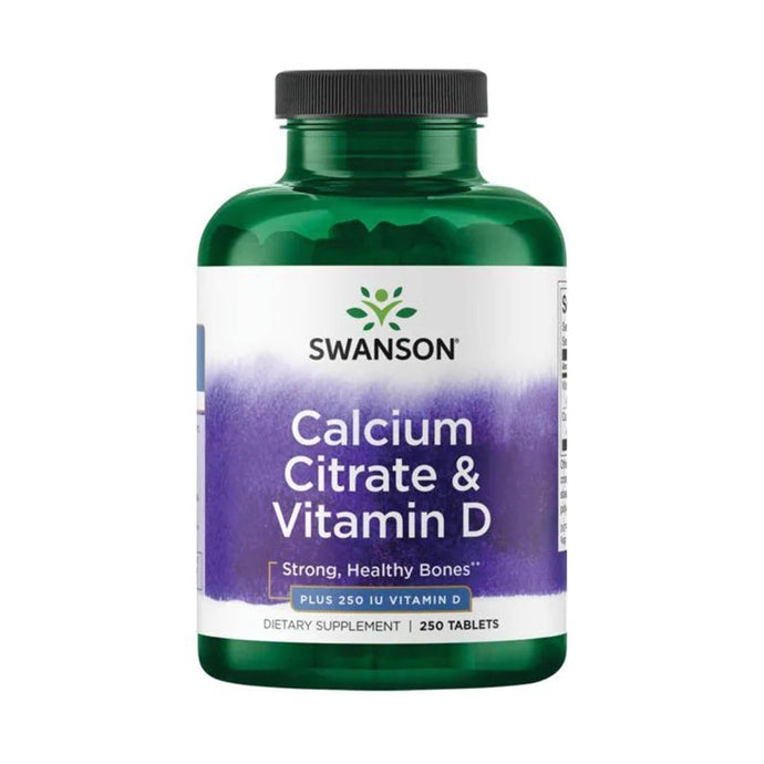 Calcium Citrate & Vitamin D, Swanson, 250 tablete SW810
