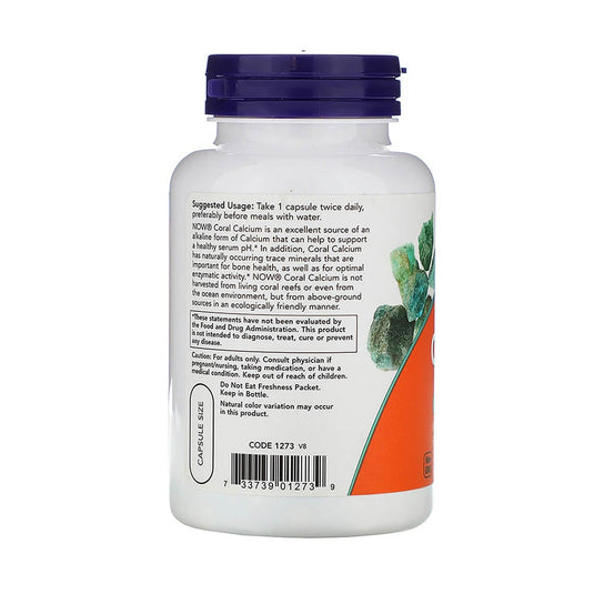 Calcium Coral, 1000 mg, Now Foods, 100 capsule