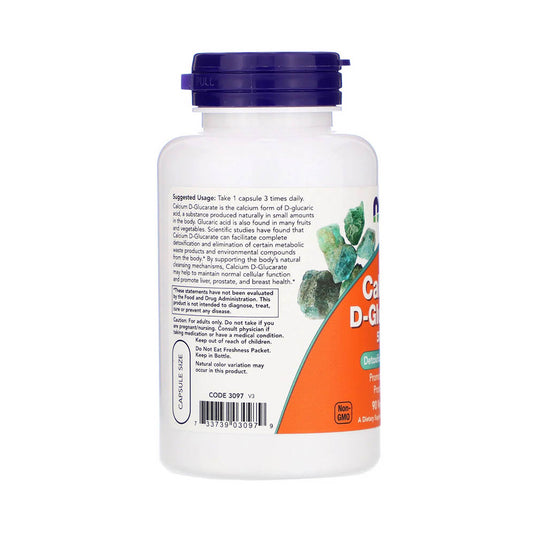 Calcium D-Glucarate, 500mg, Now Foods, 90 capsule