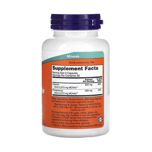 Calcium Hydroxyapatite (Sănătatea Dentară), Now Foods, 120 capsule