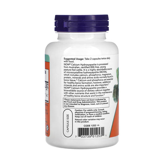 Calcium Hydroxyapatite (Sănătatea Dentară), Now Foods, 120 capsule