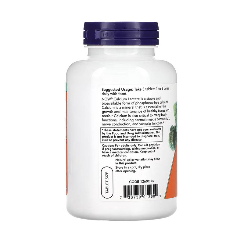 Încărcați imaginea în vizualizatorul Galerie, Calcium Lactate (Calciu Lactic), Now Foods, 250 tablete
