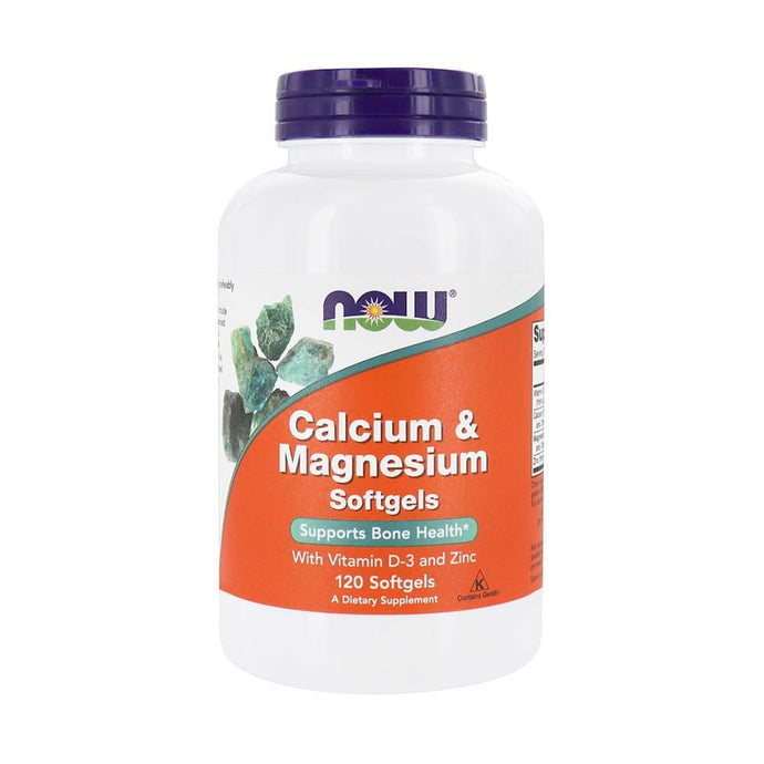 Calcium & Magnesium with Vit D and Zinc, Now Foods, 120 softgels
