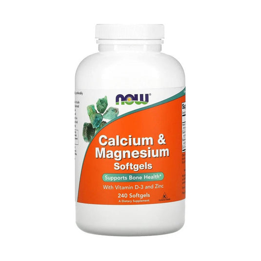 Calcium & Magnesium with Vit D and Zinc, Now Foods, 120 softgels