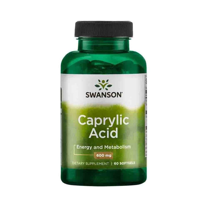 Caprylic Acid, 600mg, Swanson, 60 softgels SWU096
