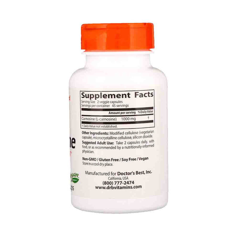 Încărcați imaginea în vizualizatorul Galerie, Carnosine, (L-Carnozina), 500mg, Doctor&#39;s Best, 90 capsule
