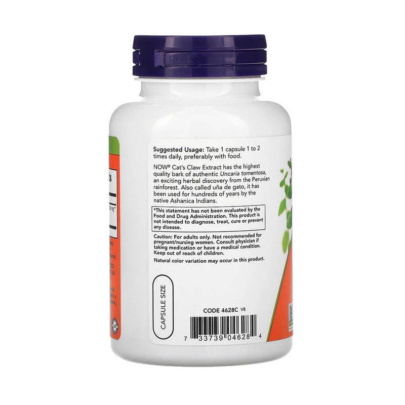Încărcați imaginea în vizualizatorul Galerie, Cat&#39;s Claw Extract (Gheara Pisicii), Now Foods, 120 capsule
