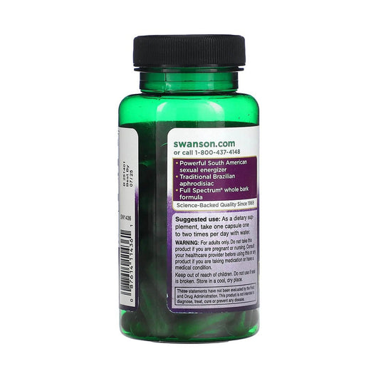 Catuaba Bark (Afrodisiac) Swanson, 60 capsule SW1436