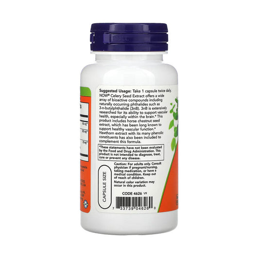 Celery Seed Extract (Seminte de Telina), Now Foods, 60 capsule