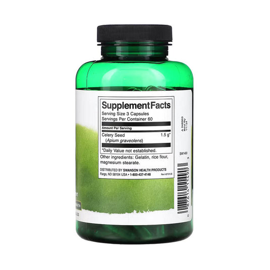 Celery Seed (Seminte de Telina), 500 mg, Swanson, 180 capsule SW1490