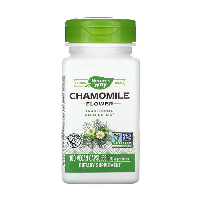 Chamomile Flower (Mușețel), 700 mg, Nature's Way, 100 Capsule