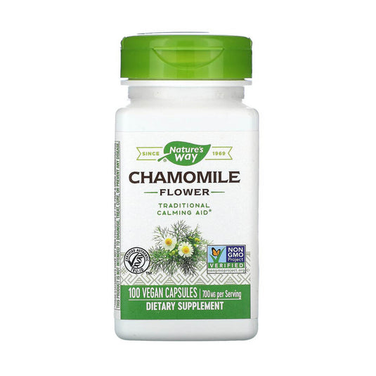 Chamomile Flower (Mușețel), 700 mg, Nature's Way, 100 Capsule