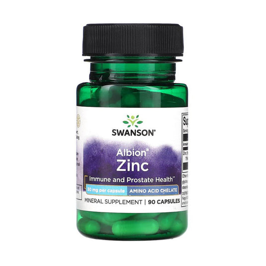 Chelated Zinc Glycinate, 30mg, Swanson, 90 capsule SWU065